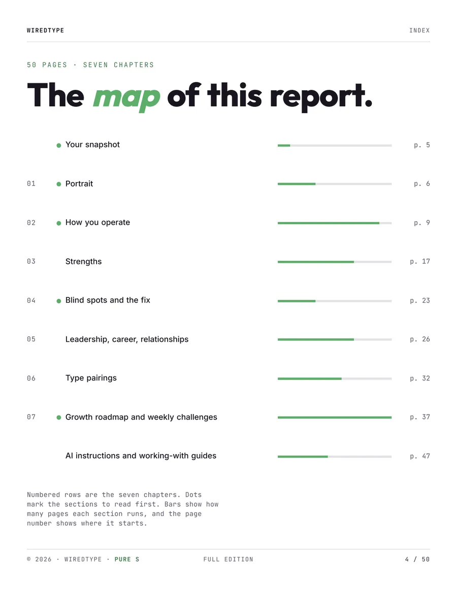 Full Profile print PDF for a S reader (Steadiness), page 4