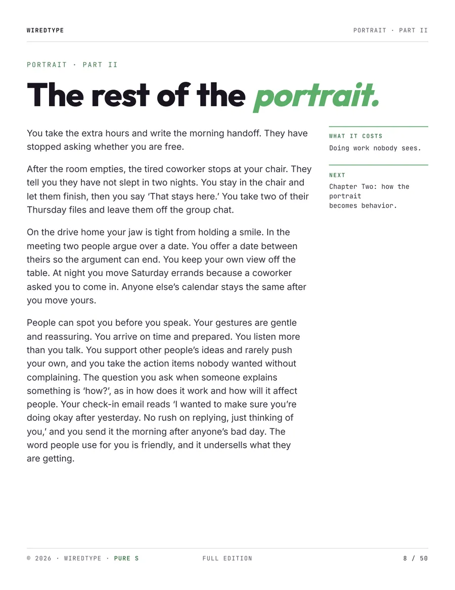 Full Profile print PDF for a S reader (Steadiness), page 8