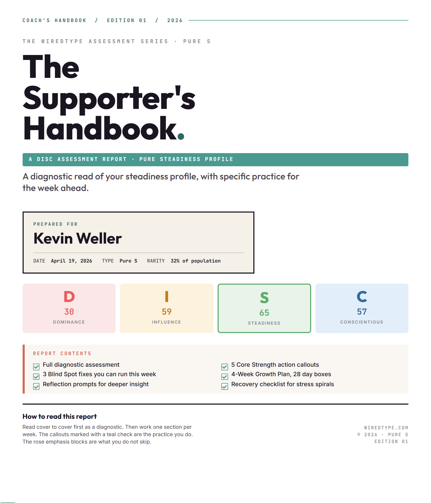 Sample report cover, Visual Poster style